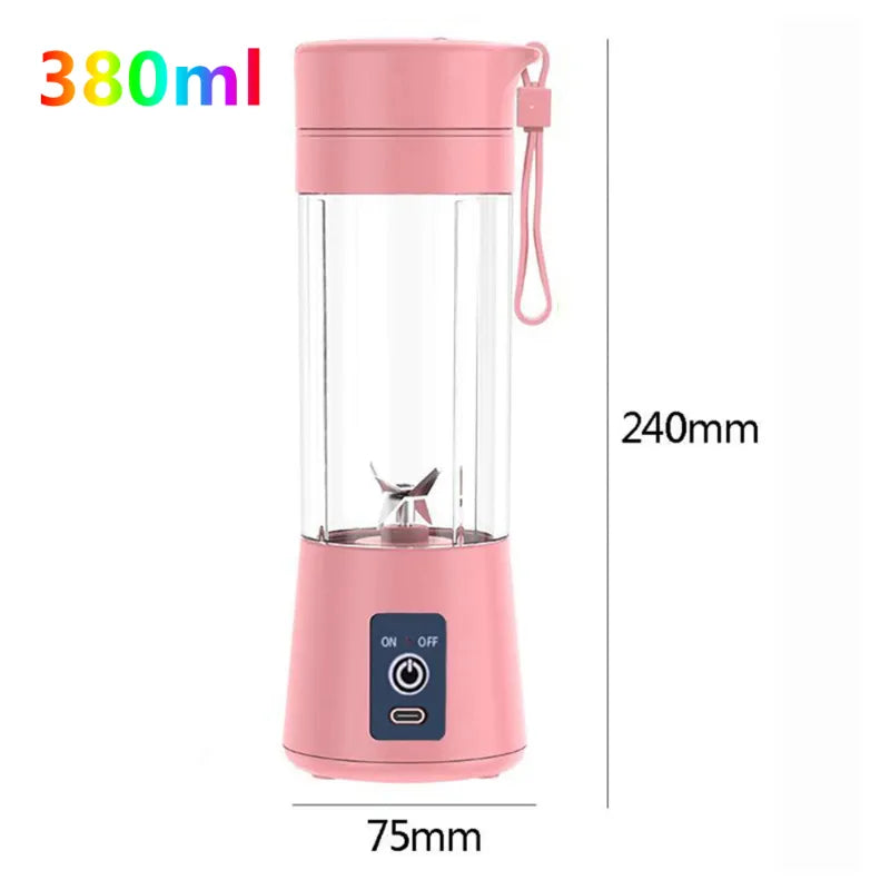 Mini Liquidificador Portátil Usb Juice Shake 6 Lâminas